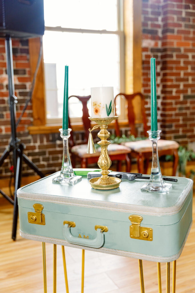 boho candle lighting ceremony inspiration