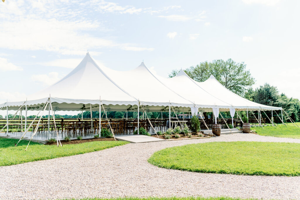 outdoor reception space historic white oak