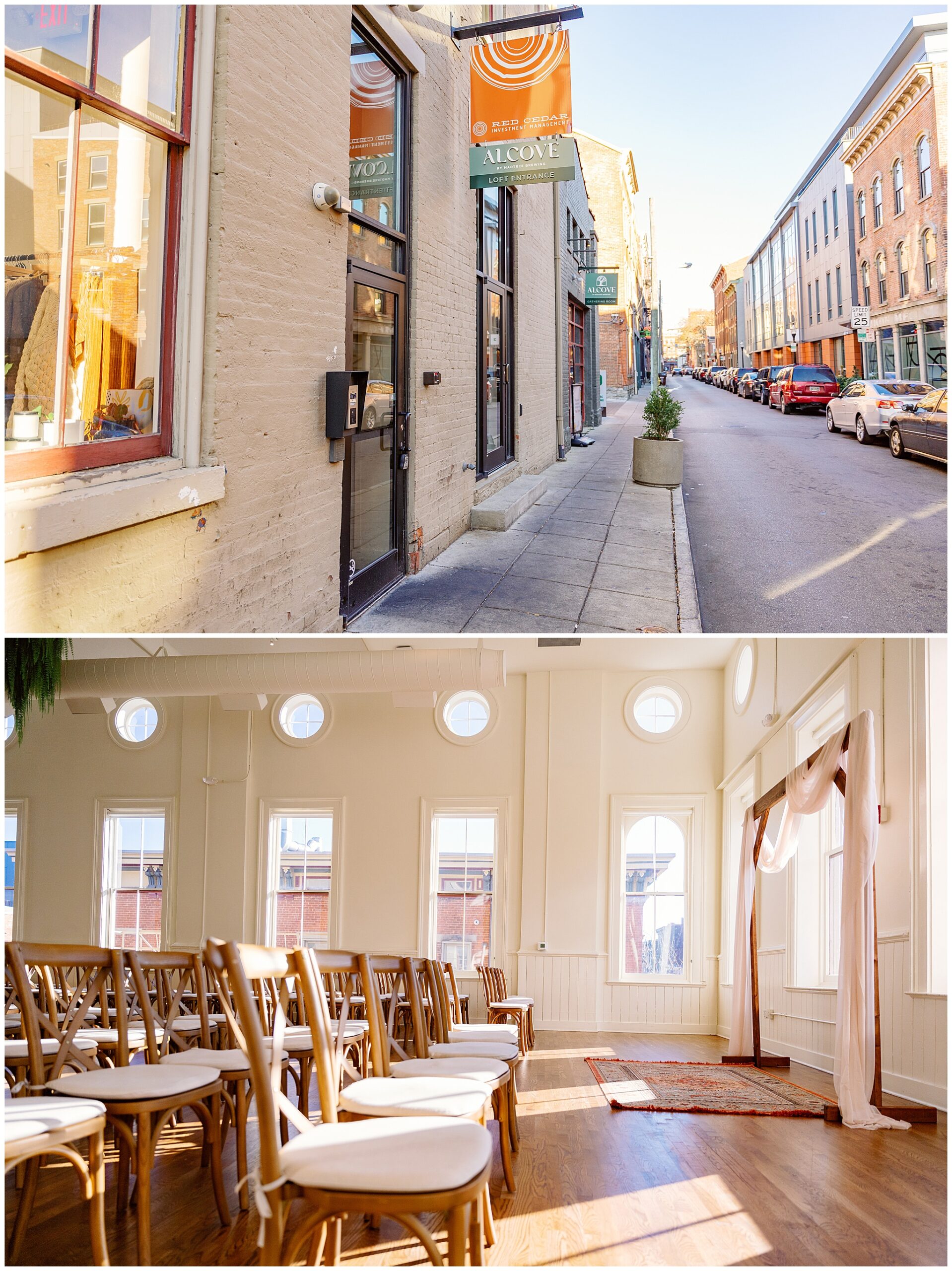 The sidewalk view of the madtree alcove